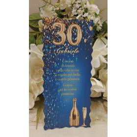 SEGNAPOSTO 30 ANNI UOMO TAGLIATO A MANO