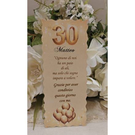 SEGNAPOSTO compleanno adulti