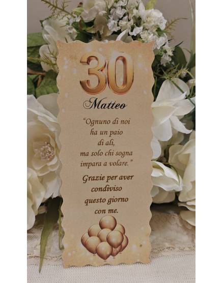 SEGNAPOSTO compleanno adulti