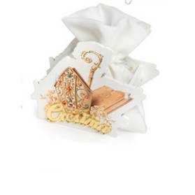 SCATOLINA DI LEGNO CRESIMA CON CONFETTI