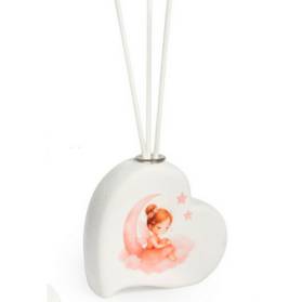 BOMBONIERA PROFUMATORE CUORE CON BALLERINA CON CONFETTI