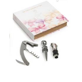 BOMBONIERA SET UTENSILI DA VINO CON CONFEZIONE