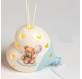 PROFUMATORE PALLONCINO CON ORSETTO A LED IN PORCELLANA CON CONFEZIONE