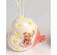 PROFUMATORE PALLONCINO CON ORSETTO A LED IN PORCELLANA CON CONFEZIONE
