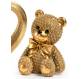 ORSETTO CON FIOCCO ORO BRILLANTE CON CONFEZIONE