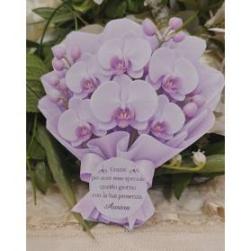 SEGNAPOSTO PRIMA COMUNIONE ORCHIDEE PERSONALIZZATO