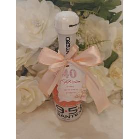 BOMBONIERA 40 ANNI LIQUORE SANTERO ROSA CON TAG