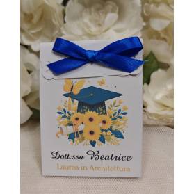 SCATOLINA LAUREA PERSONALIZZATA CON CONFETTI CON ANGOLI SMERLATI