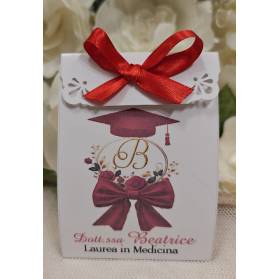 SCATOLINA LAUREA PERSONALIZZATA CON CONFETTI CON ANGOLI SMERLATI