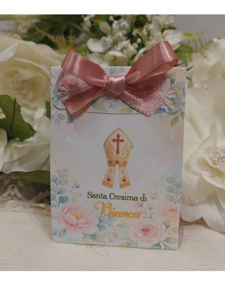 SCATOLINA PORTACONFETTI CRESIMA
