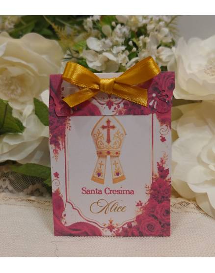 SCATOLINA PORTACONFETTI CRESIMA