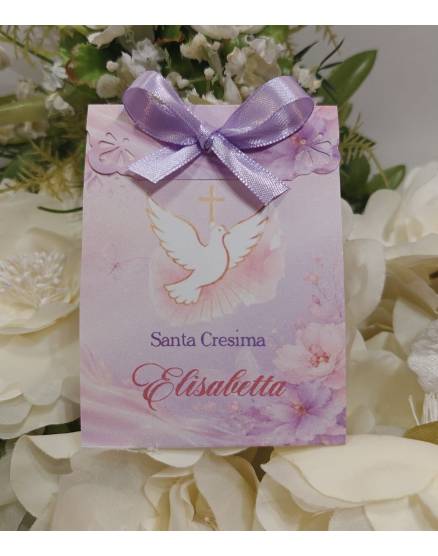 SCATOLINA PORTACONFETTI CRESIMA
