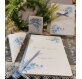 LIBRETTO MESSA ELEGANTE CON FIORI AZZURRI