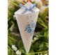 CONO MATRIMONIO ELEGANTE FIORI AZZURRI