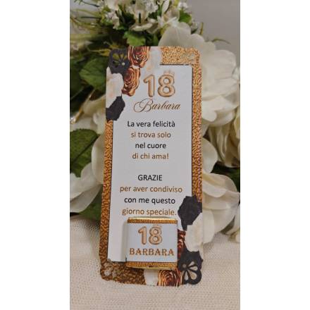 SEGNAPOSTO 18 ANNI CIOCCOLATINO