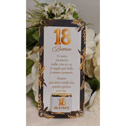 SEGNAPOSTO 18 ANNI CIOCCOLATINO