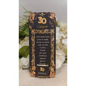 SEGNAPOSTO 30 ANNI DONNA CON CIOCCOLATINO