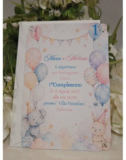 INVITO 1 ANNO GEMELLI
