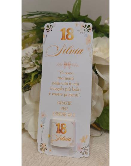 SEGNAPOSTO 18 ANNI CIOCCOLATINO