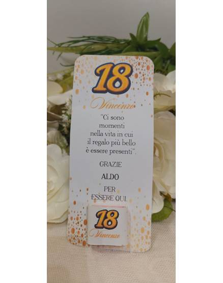 SEGNAPOSTO 18 ANNI CIOCCOLATINO