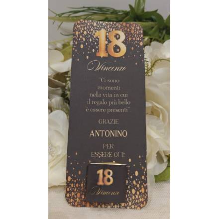 SEGNAPOSTO 18 ANNI CIOCCOLATINO