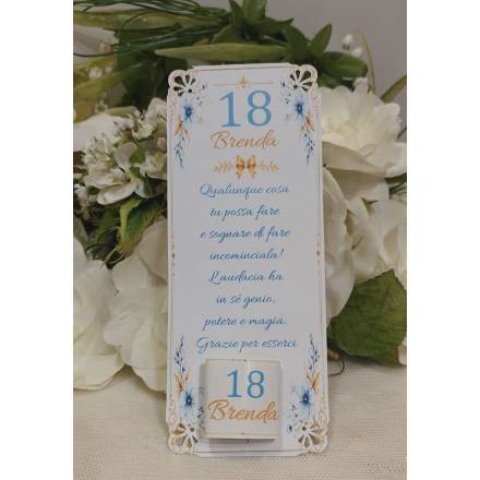 SEGNAPOSTO 18 ANNI CIOCCOLATINO
