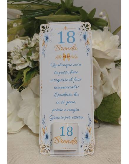 SEGNAPOSTO 18 ANNI CIOCCOLATINO