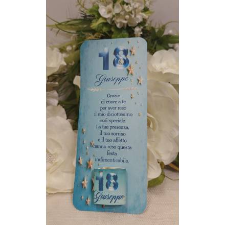 SEGNAPOSTO 18 ANNI CIOCCOLATINO