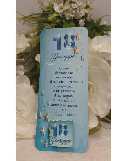 SEGNAPOSTO 18 ANNI CIOCCOLATINO