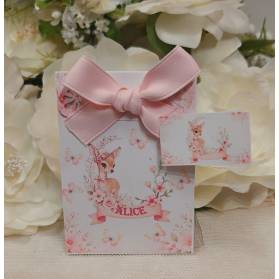 SCATOLINA NASCITA PERSONALIZZATA CERBIATTO CON CONFETTI
