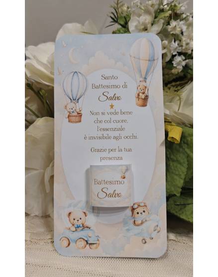 SEGNAPOSTO CON CIOCCOLATINO BATTESIMO