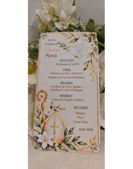 MENU'CRESIMA RAGAZZA