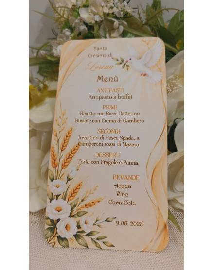 MENU'CRESIMA RAGAZZA
