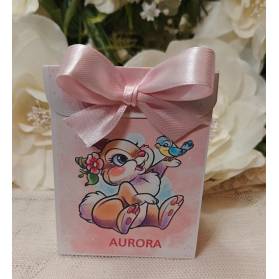 SCATOLINA NASCITA PERSONALIZZATA TAMBURINA DISNEY CON CONFETTI