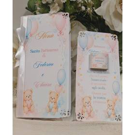 MENU' SANTO BATTESIMO GEMELLI ORSETTI CUORE