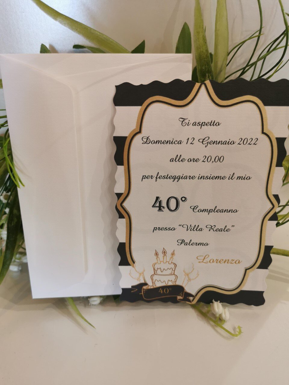 INVIITO COMPLEANNO 40 ANNI - Bomboniera Chic