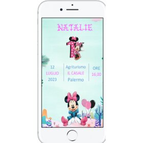 INVITO DIGITALE COMPLEANNO MINNIE