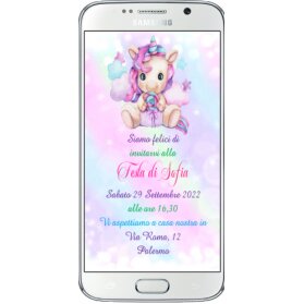 INVITO DIGITALE COMPLEANNO UNICORNO - Bomboniera Chic