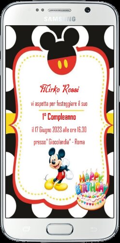 INVITO DIGITALE 1 ANNO TOPOLINO - Bomboniera Chic