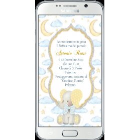 INVITO DIGITALE BATTESIMO ELEFANTE