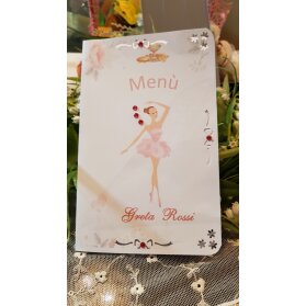 Menù Personalizzato Ballerina Prima Comunione