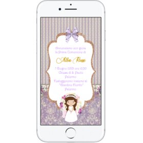 INVITO DIGITALE COMUNIONE RAGAZZA