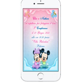 INVITO DIGITALE MINNIE COMPLEANNO