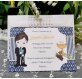 Invito Prima Comunione Ragazzo cornice blu