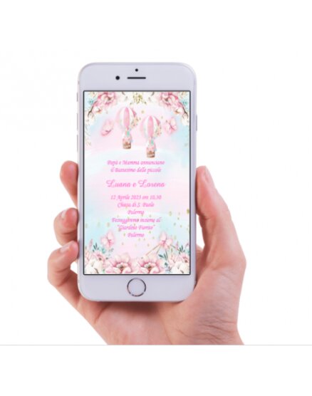 INVITO DIGITALE BALLERINA COMUNIONE IN 12 ORE
