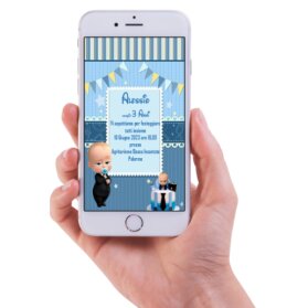 INVITO DIGITALE 3 ANNI BABY BOSS