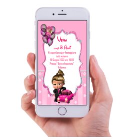 INVITO DIGITALE 3 ANNI BABY BOSS GIRL