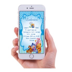 INVITO DIGITALE COMPLEANNO WINNIE THE POOH
