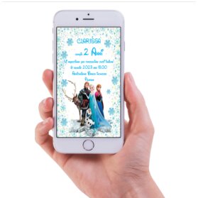 INVITO DIGITALE COMPLEANNO FROZEN