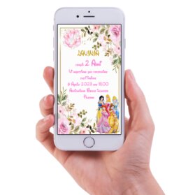 INVITO DIGITALE COMPLEANNO PRINCIPESSE